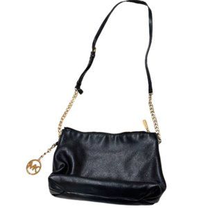 Michael Kors Black Leather Crossbody purse